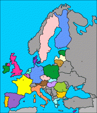 Juegos de Geografía Juego de Països d Europa en el mapa 1 Cerebriti