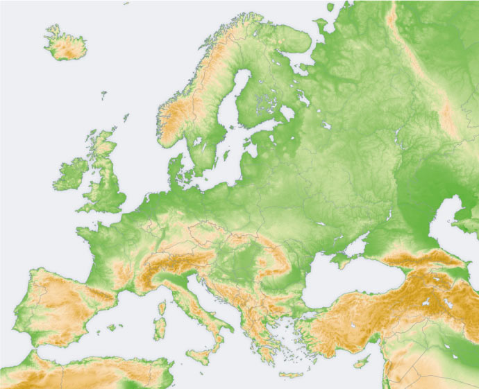 Juegos De Geografía Juego De Mapa Del Relieve De Europa 4 Cerebriti 5483