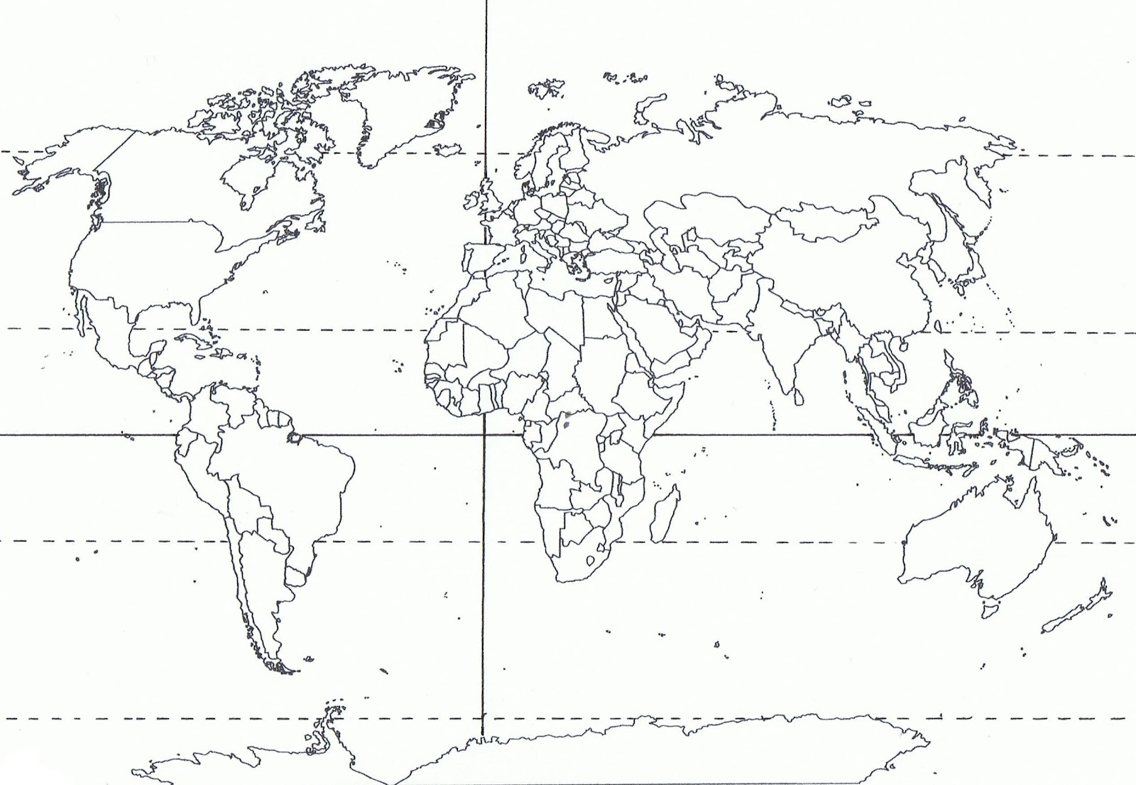 mapa en blanco del hemisferio norte