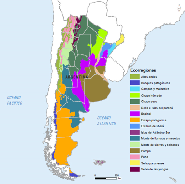 Mapa De Las Ecorregiones