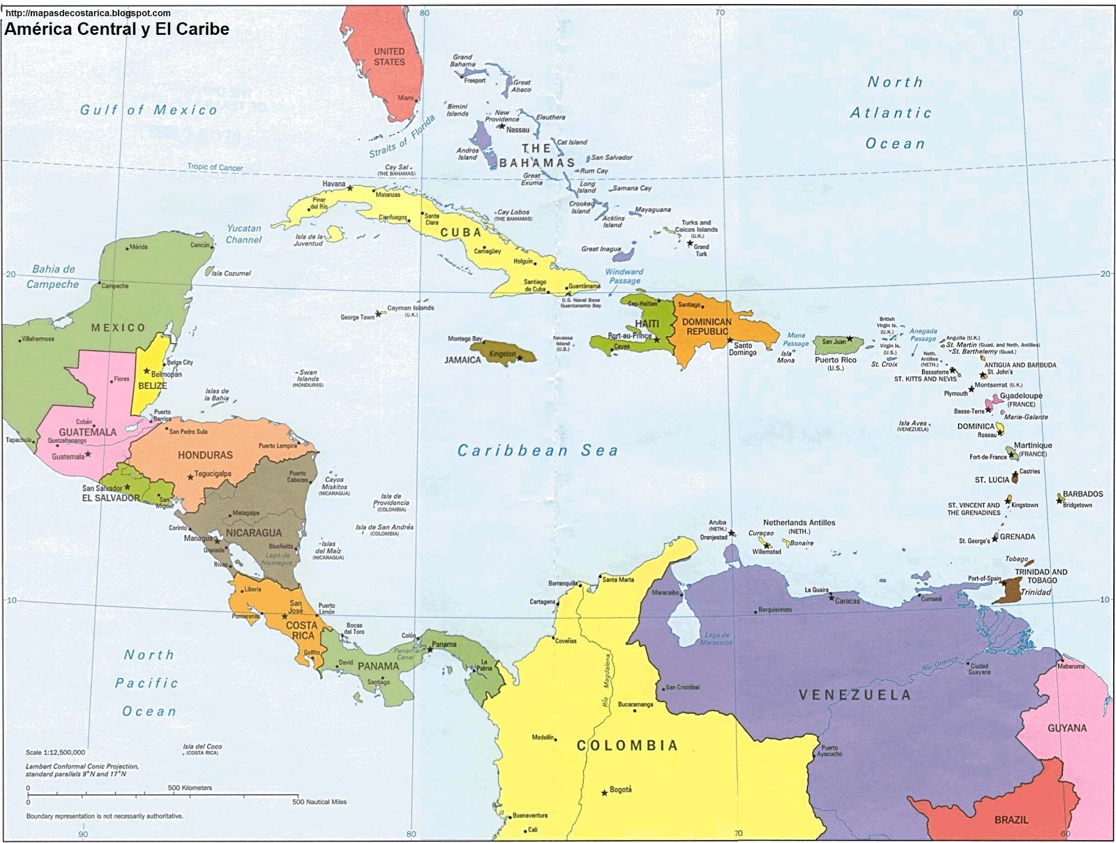 Juegos de Geografía | Juego de América Central - Político - Capitales