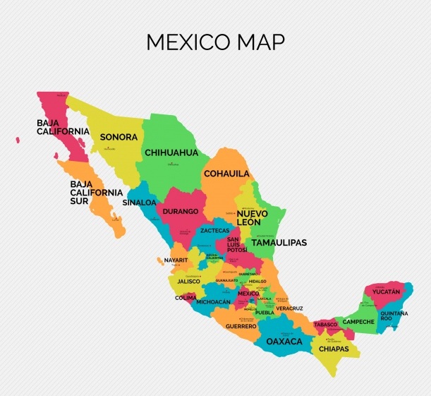 Albums 96+ Images mapa de la republica mexicana con estados y capitales Sharp