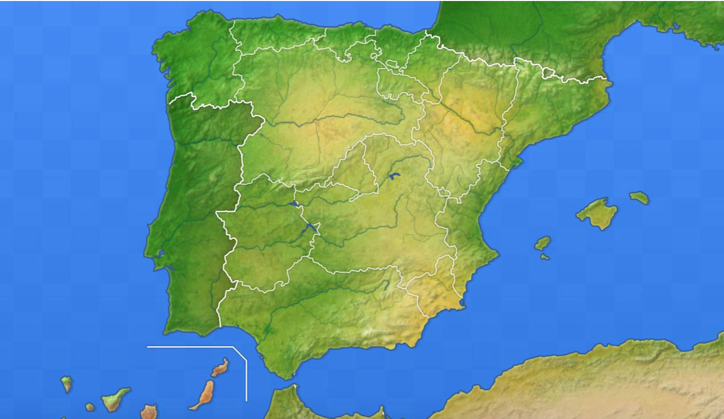 Карте пенья. Пенинсула иберик. Гвадалквивир река на карте. Центральная Кордильера (Пиренейский полуостров).