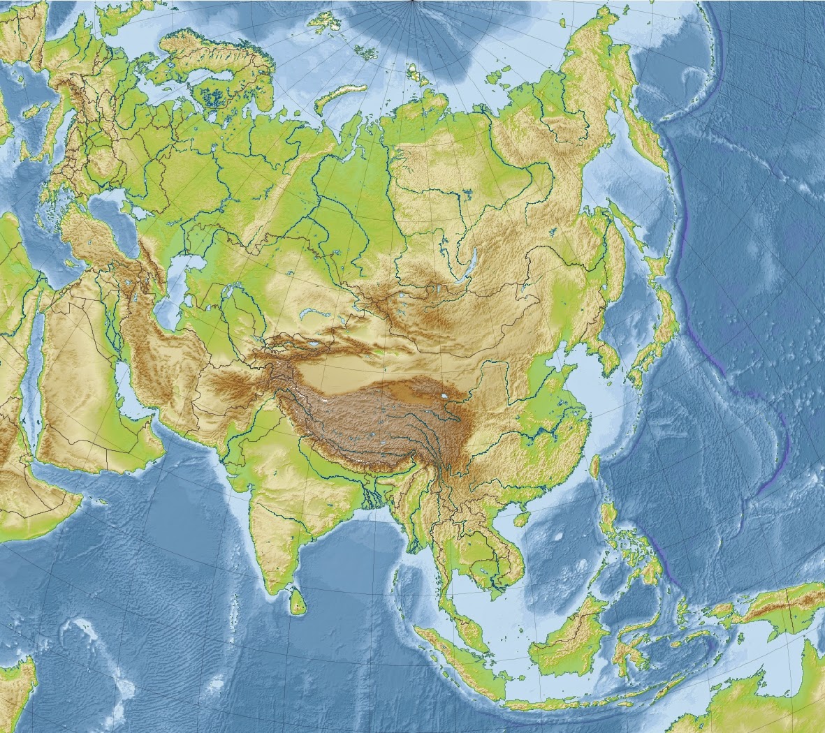 mapa físico de las montañas tauro