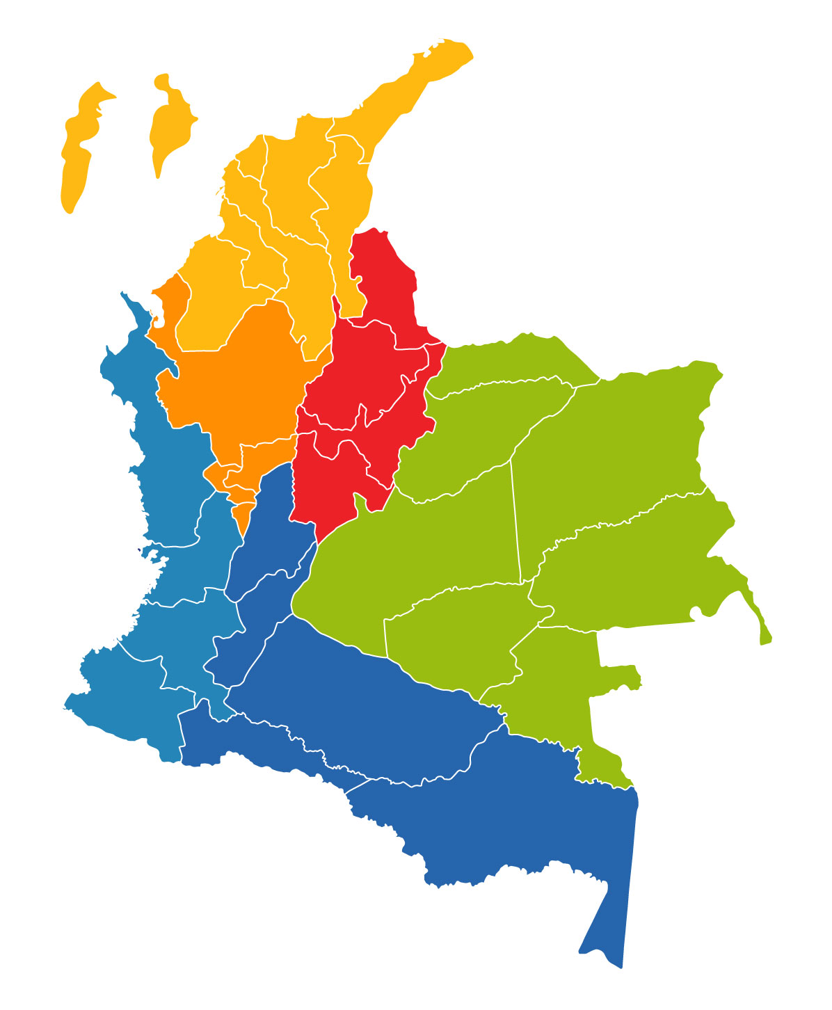 Colombia Mapa Regiones File Mapa De Colombia Regiones Naturales Png