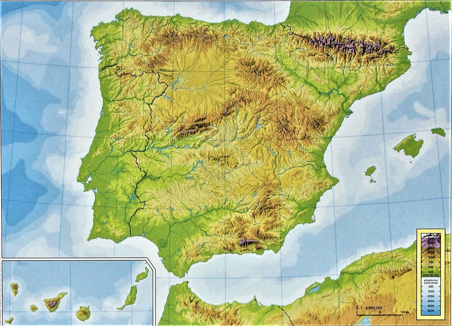 Juegos de Geografía | Juego de Mapa físico de España: Coloca en su