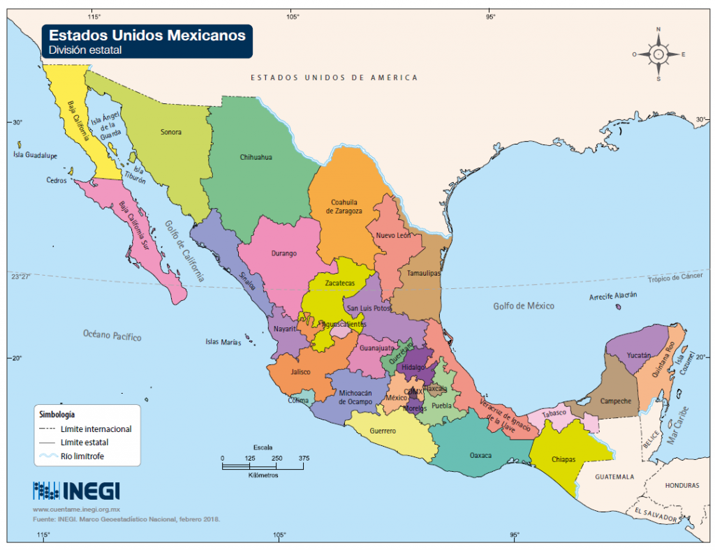 Mapa De Mexico Con Nombres Y Capitales Mapa De Mexico Mapa Images | My ...