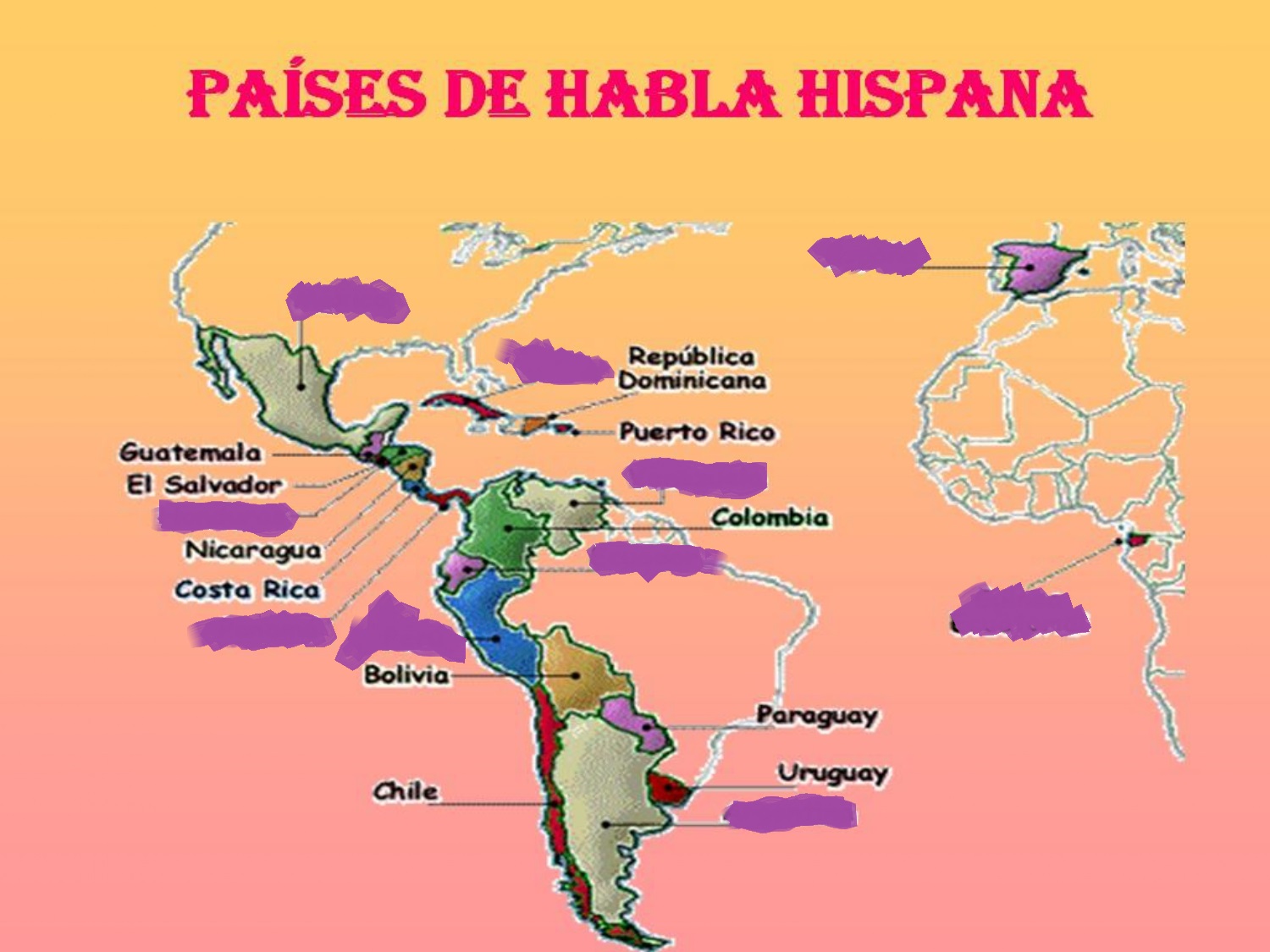 Juegos de Geografía | Juego de Los países de habla hispana | Cerebriti