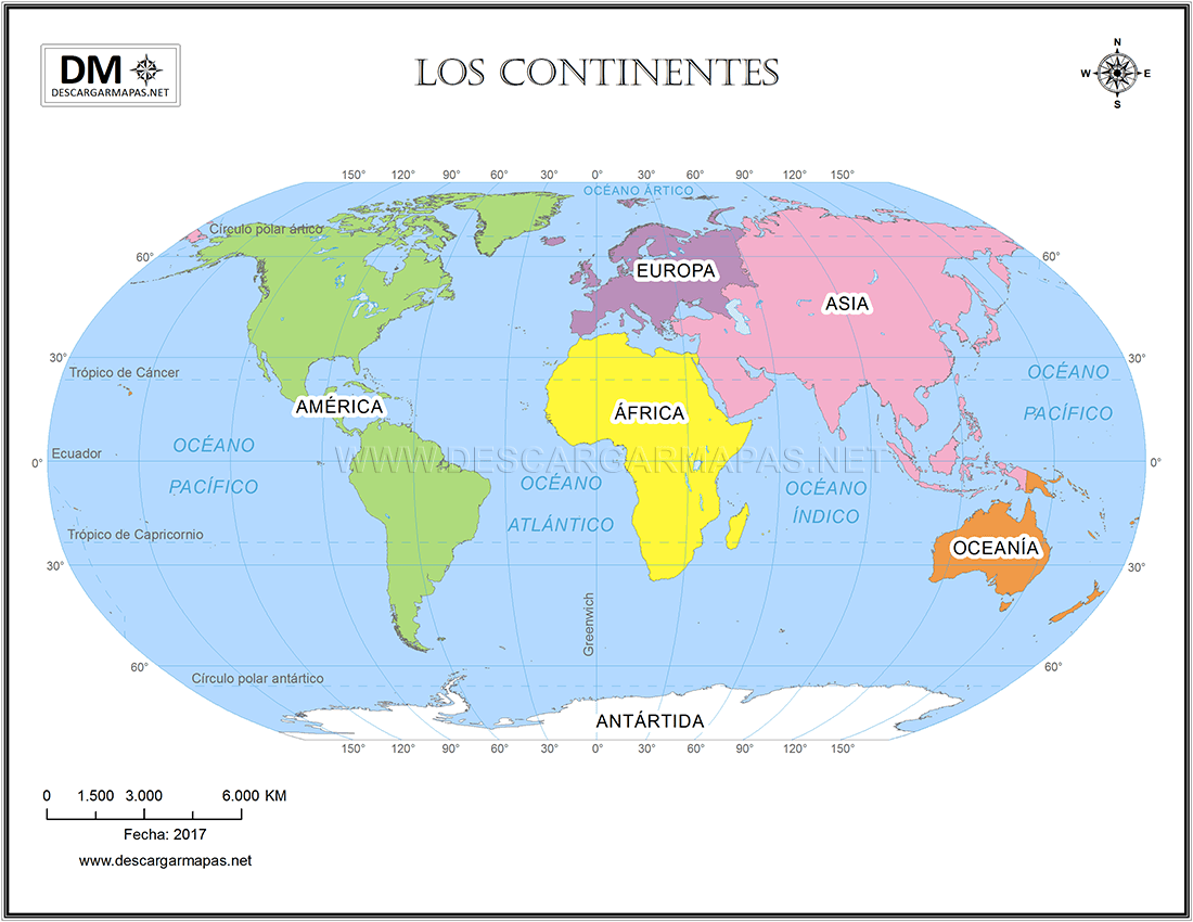 Juegos De Geografía Juego De Continentes Y Antártida En Inglés